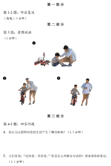 Đề thi phần Nói HSK 5 (phiên bản 3.0)