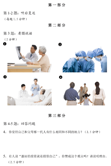 Đề thi phần Nói HSK 6 (phiên bản 3.0)
